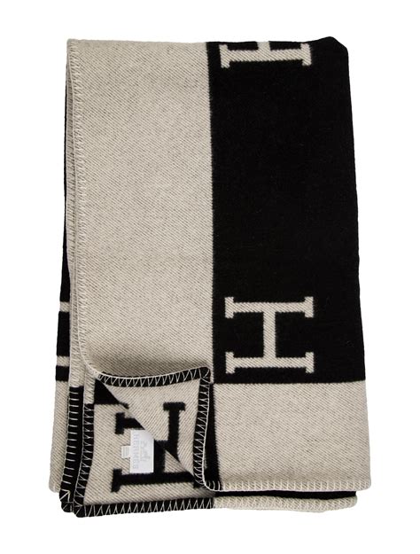 hermes blanket black and white|hermes avalon blanket coco chamomile.